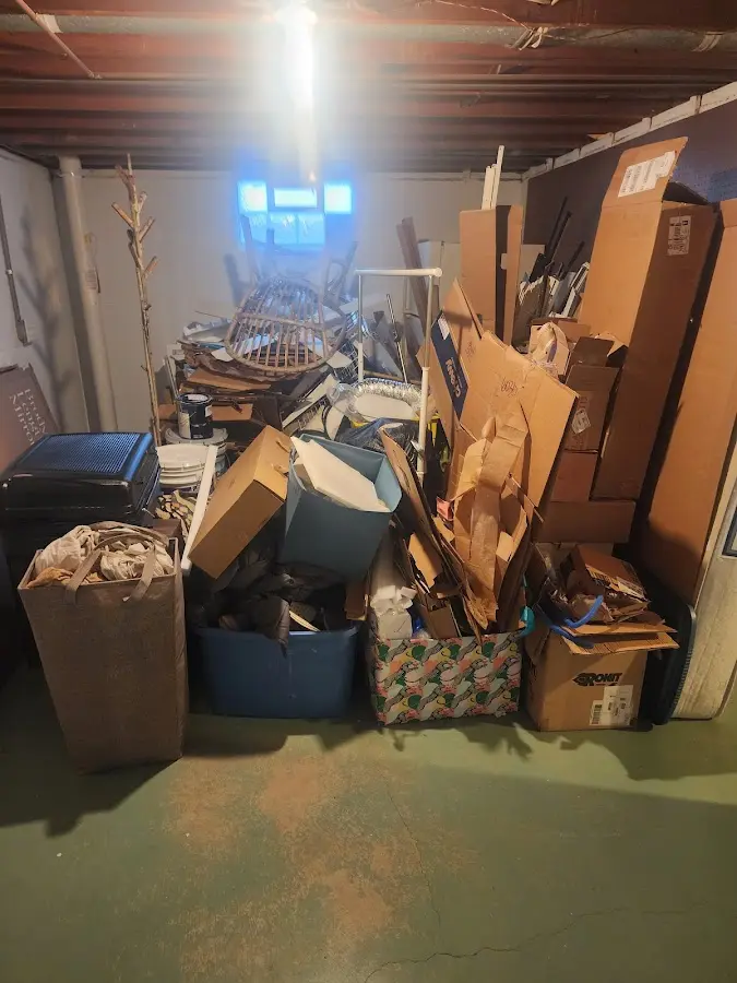 Roll-off dumpster container at job site for Yard Waste Dumpster Rental in Arlington Heights